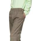 Tibi SSENSE Exclusive Brown Check James Pull On Trousers