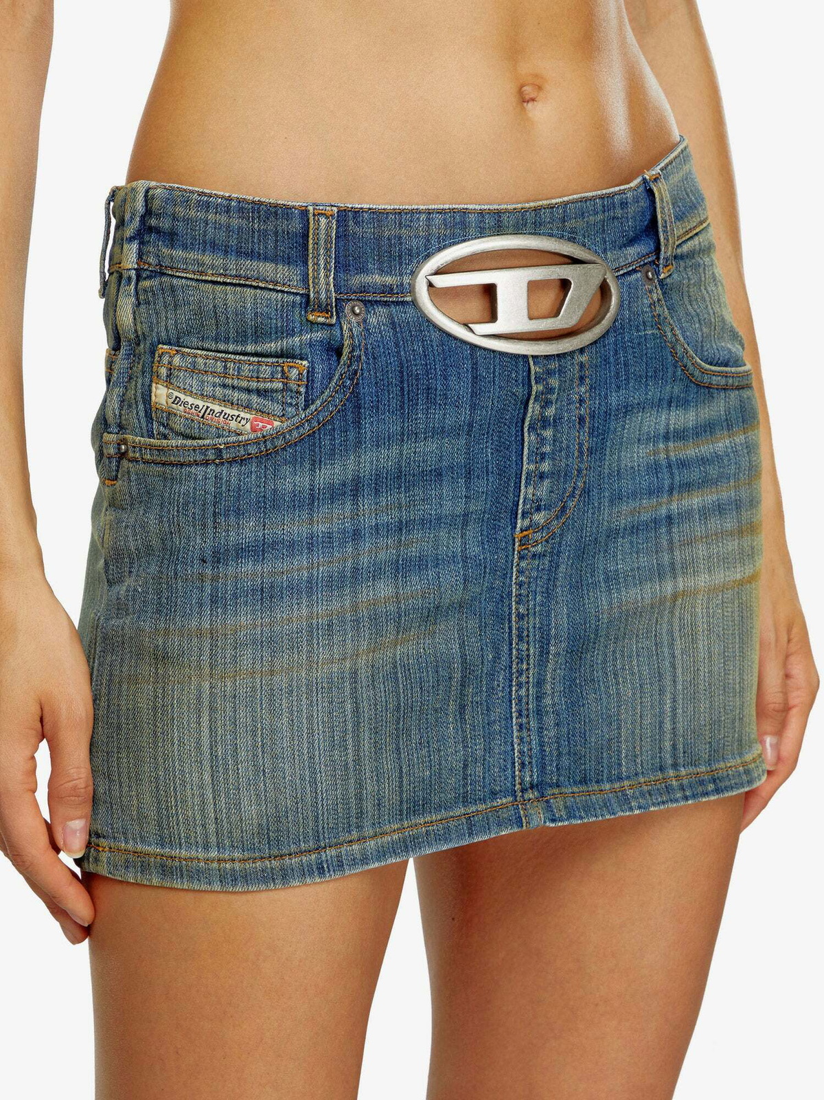 Diesel Skirt Blue Womens Diesel