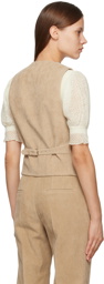 Chloé Beige V-Neck Vest