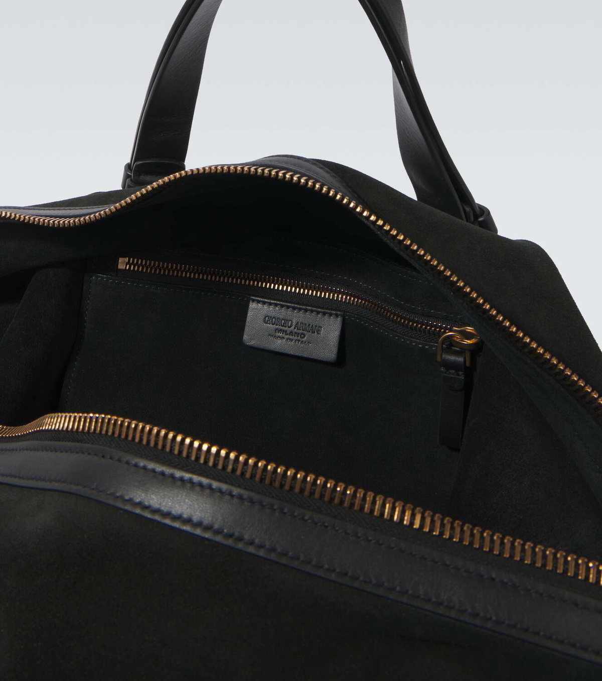 Giorgio Armani Suede duffel bag