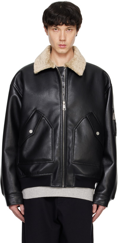 Photo: Nanushka Black Lude Faux-Leather Jacket