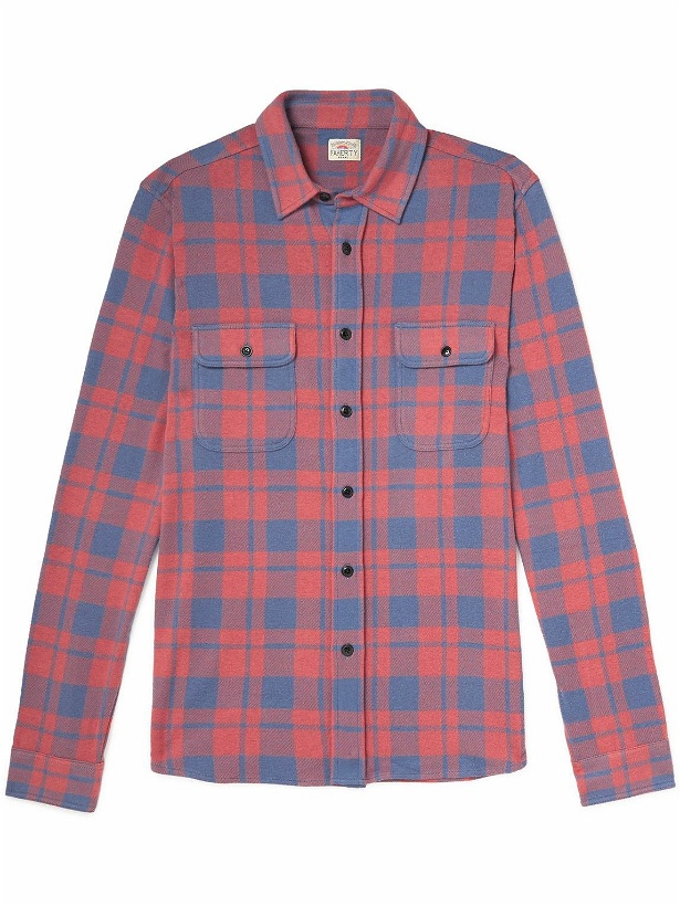Photo: Faherty - Legend Checked Stretch-Flannel Shirt - Red