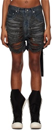 Rick Owens DRKSHDW Gray Geth Denim Shorts