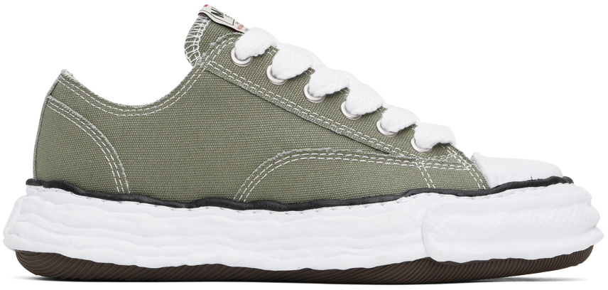 Maison MIHARA YASUHIRO Green Peterson23 OG Sole Canvas Low-Top Sneakers