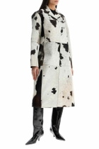 SAKS POTTS long gio coat in pony hair Brown
