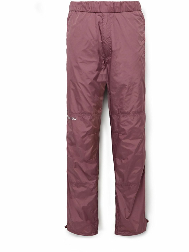Photo: Moncler Genius - 2 Moncler 1952 Tapered Logo-Print Shell Trousers - Pink