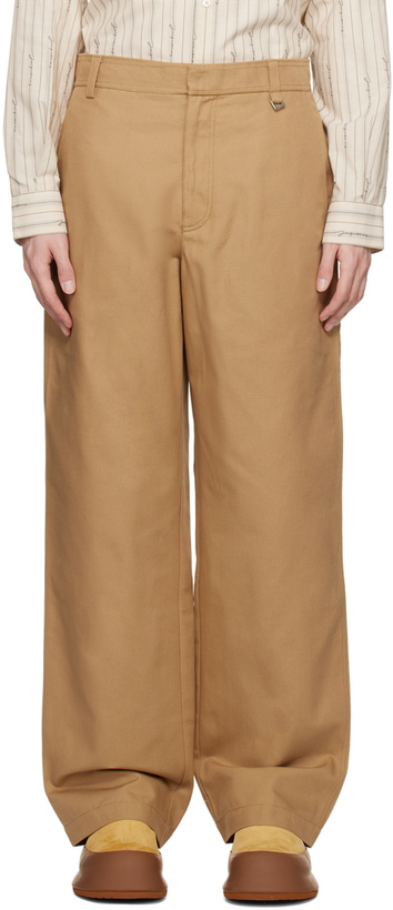 Photo: Jacquemus Beige Le Raphia 'Le Pantalon Banho' Trousers