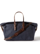 BLEU DE CHAUFFE - Leather-Trimmed Cotton-Canvas Weekend Bag