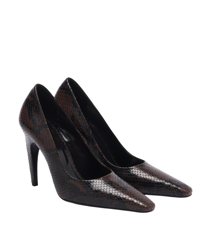 Photo: JUDE Fame snake-effect leather pumps