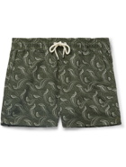 ATALAYE - Catalpas Short-Length Printed Swim Shorts - Green - L