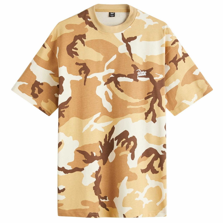 Photo: Patta Men's Bark Woodland Camo T-Shirt in Sand Dollar