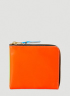 Fluo Zip Wallet in Orange