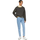 Eckhaus Latta Navy and Yellow Wiggly Road Sweater