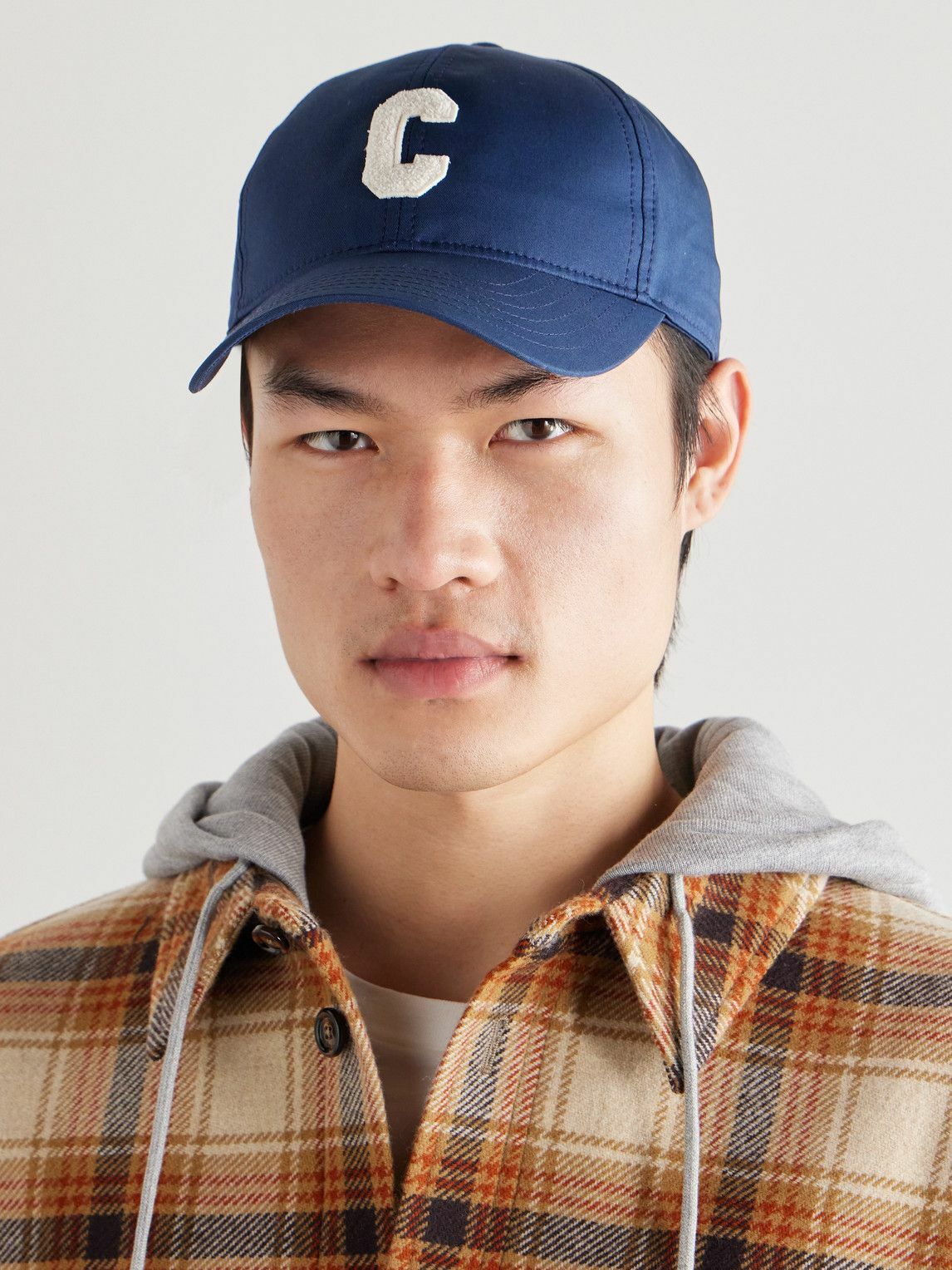 CELINE - Logo-Appliquéd Cotton-Gabardine Baseball Cap - Blue