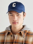 CELINE - Logo-Appliquéd Cotton-Gabardine Baseball Cap - Blue