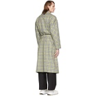 Tibi SSENSE Exclusive Green and Beige Recycled Trench Coat
