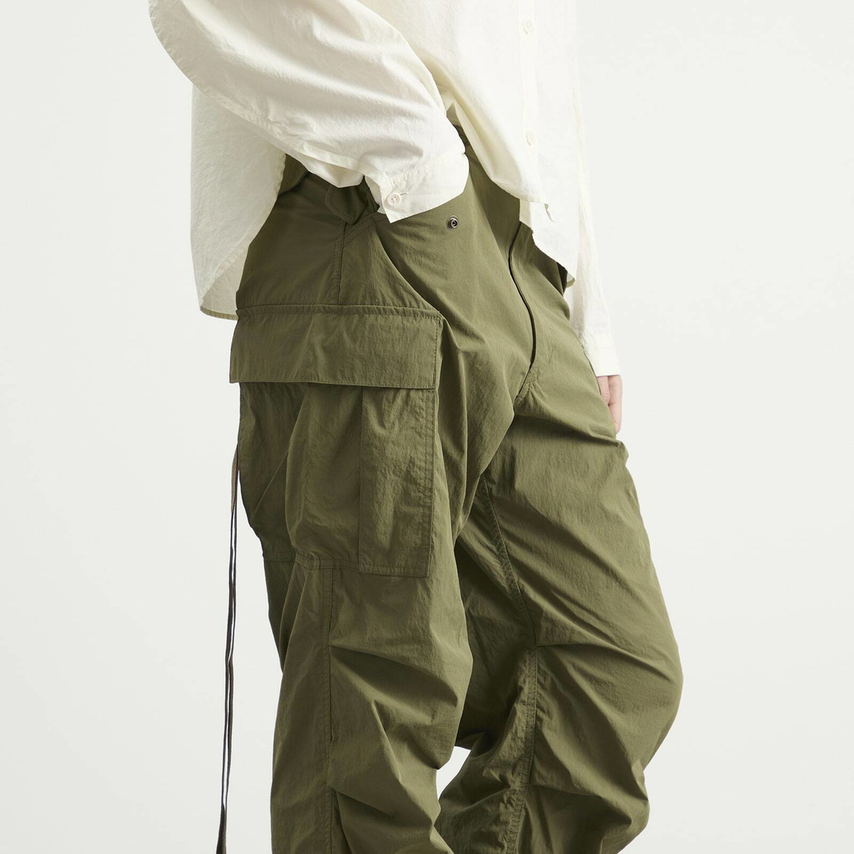 Beams Boy Women's Nylon Military Pant in Olive