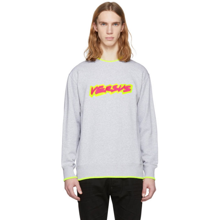 Photo: Versus Grey Fluorescent Logo Sweatshirt 