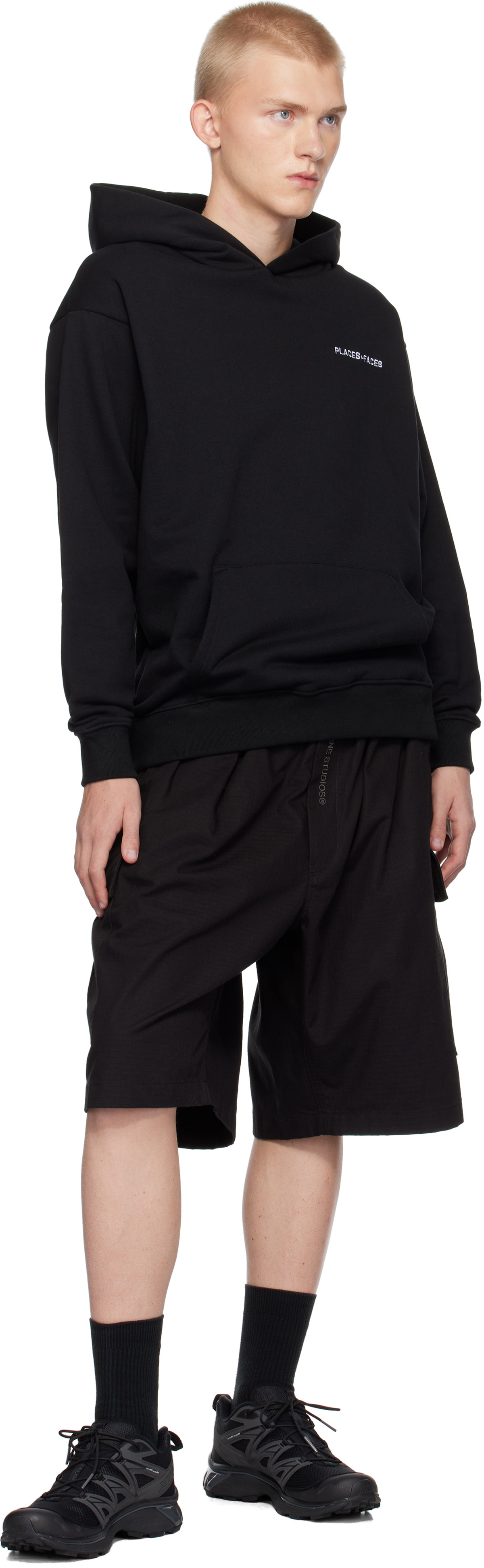 PLACES+FACES Black Essential Hoodie