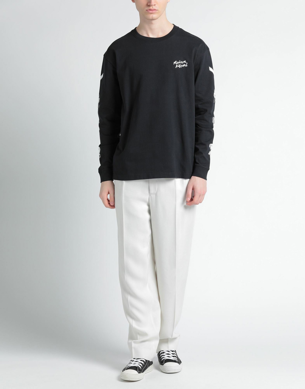 Maison Kitsuné Mens T-shirt in Black
