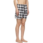 Solid and Striped Black and White Classic Gingham Swim Shorts