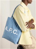 A.P.C. - Lou Logo-Print Denim Tote Bag