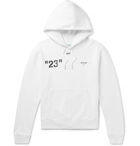 Off-White - Logo-Print Loopback Cotton-Jersey Hoodie - Men - White