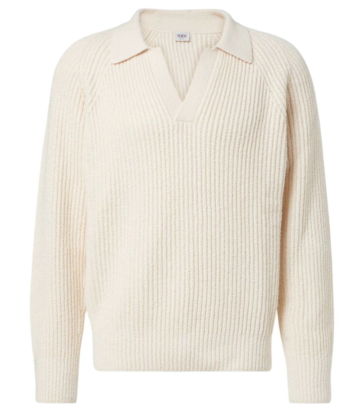 Photo: Tod's Ribbed-knit cotton polo sweater