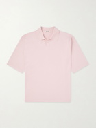 Auralee - Knitted Silk Polo Shirt - Pink