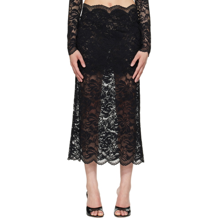 Photo: Rabanne Black Lace Midi Skirt