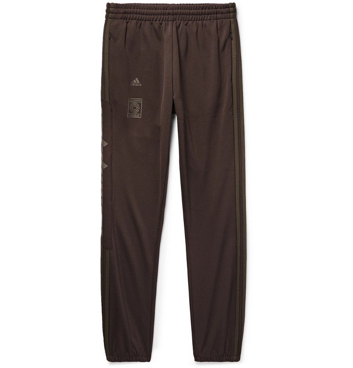 Photo: adidas Originals - Yeezy Calabasas Striped Jersey Sweatpants - Men - Dark brown