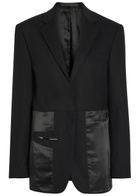 Bettter Inside Out Paneled Wool Blazer Black