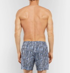 Ermenegildo Zegna - Mid-Length Printed Swim Shorts - Men - Light blue