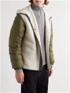 Yves Salomon - Cotton-Blend Parka with Detachable Shearling and Shell Hooded Down Liner - Green