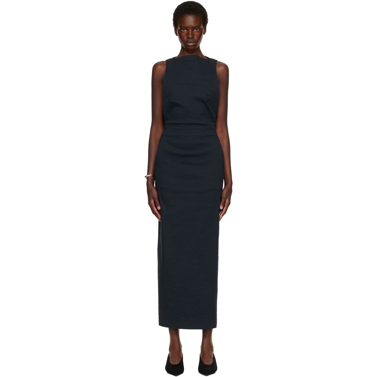 ISSEY MIYAKE Navy Allow Maxi Dress