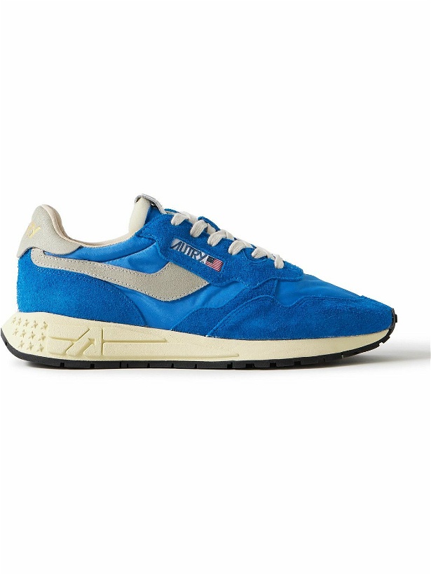 Photo: Autry - Reelwind Low Suede and Shell Sneakers - Blue