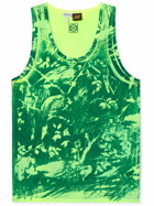 LOEWE - Paula's Ibiza Logo-Embroidered Printed Cotton-Jersey Tank Top - Green