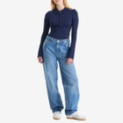 Daily Paper Women's Zip Knit Polo in Blue