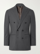 Thom Sweeney - Double-Breasted Wool-Twill Suit Jacket - Gray