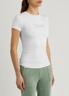 Juicy Couture Dot Logo-embellished Jersey T-shirt White