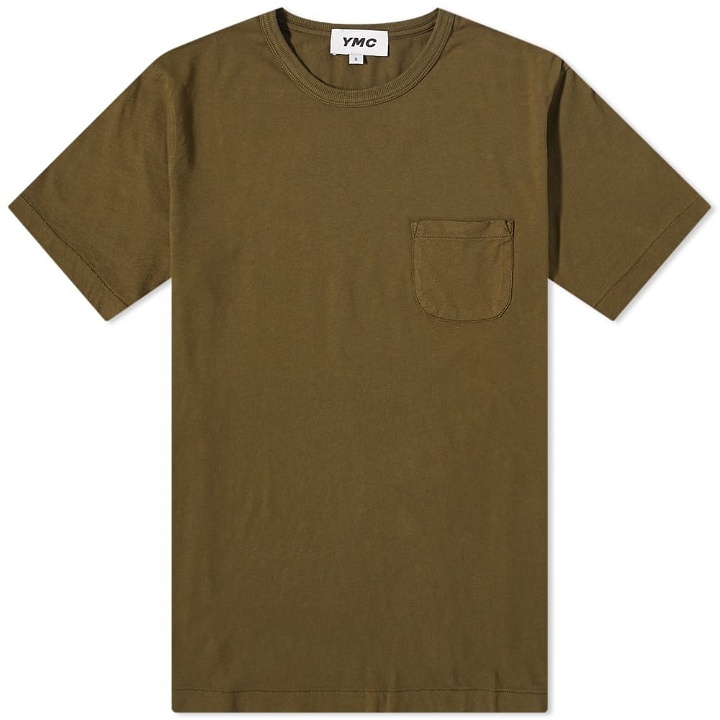 Photo: YMC Men's Wild Ones Pocket T-Shirt in Olive