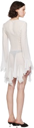 MISBHV White Lace-Up Minidress