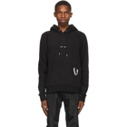 HELIOT EMIL Black Carabiner Logo Hoodie