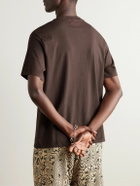 AMIRI - Eagle Glittered Logo-Print Cotton-Jersey T-shirt - Brown