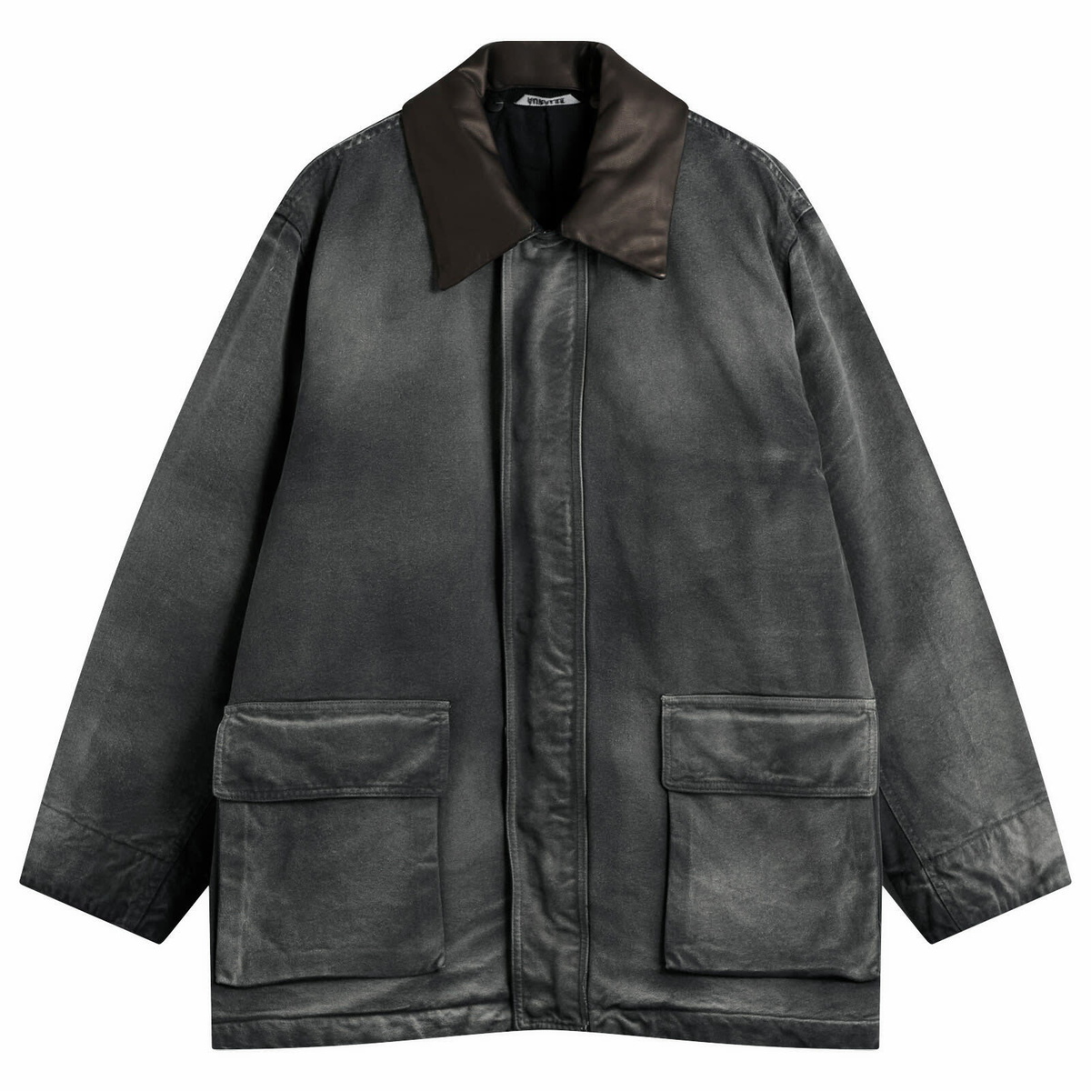 Auralee Men's Lamb Leather Flight Blouson in Brown Auralee