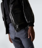 Auralee Leather bomber jacket
