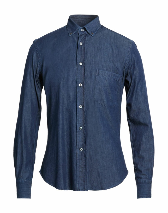 Photo: Drumohr Mens Denim shirt in Blue