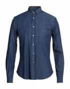 Drumohr Mens Denim shirt in Blue