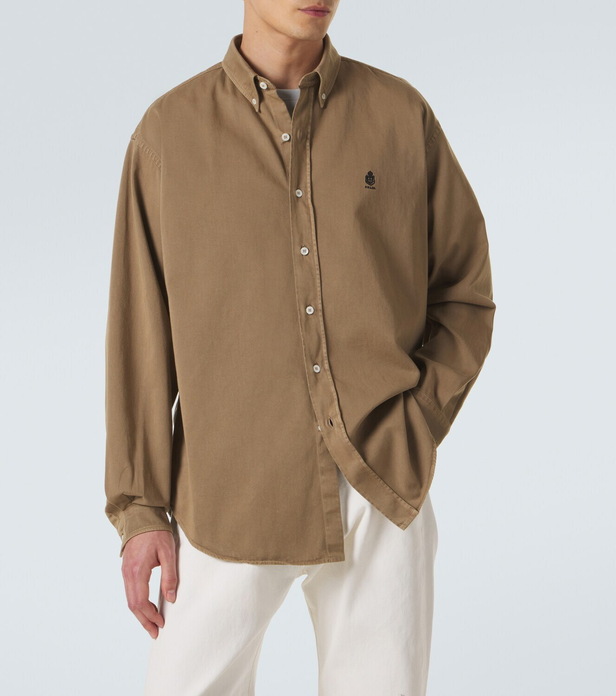 Prada Embroidered cotton shirt