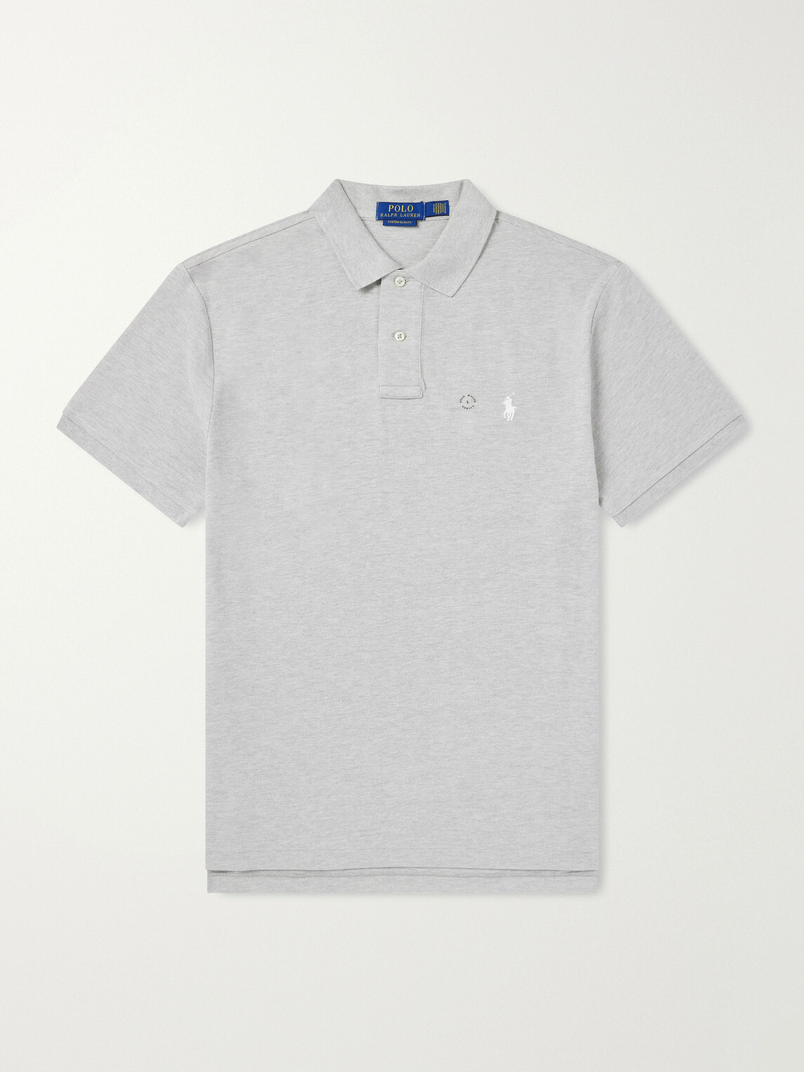 Polo Ralph Lauren - Logo-Embroidered Cotton-Piqué Polo Shirt - Gray